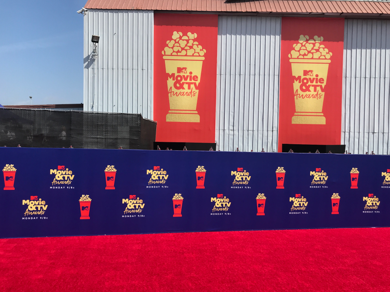 My view from behind the press fence. In the distance, I could hear the cheers that marked celebrities’ arrivals.